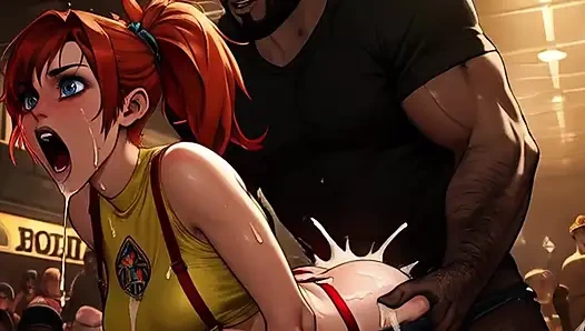 Misty mosh çukurunda büyük zenci içine alıyor