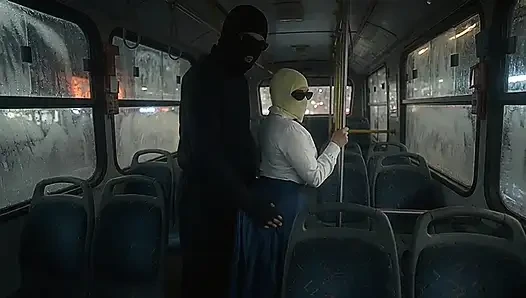 Petite Schoolgirl Pressed by Masked Man in Bedroom
