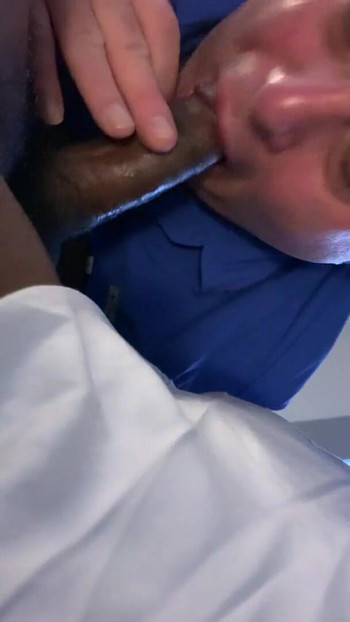 Thrilling moment from "Cute White guy sucking his first BBC part 1"