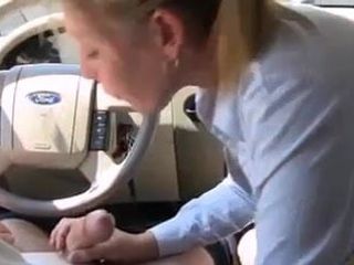 Quick blowjob in car
