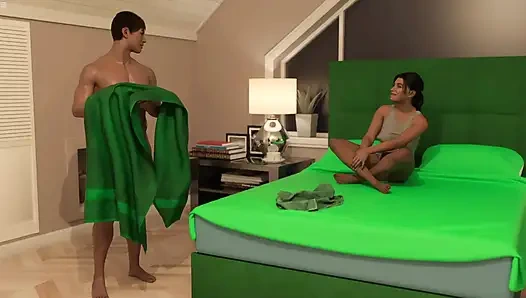Stepmom Saw Me Naked Then We Have Sex On Bed