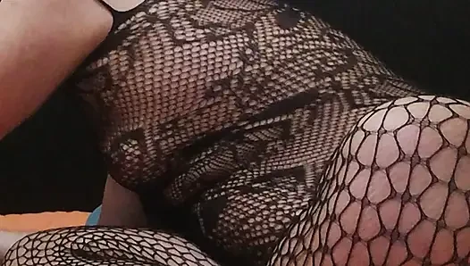 Horny Greek Cross in Chastity Plays with Dildo and Cum