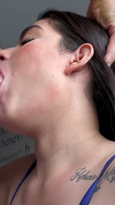 Face Fuck Tour - Big Lips Latina Gives Passionate Blowjob | Clip 1