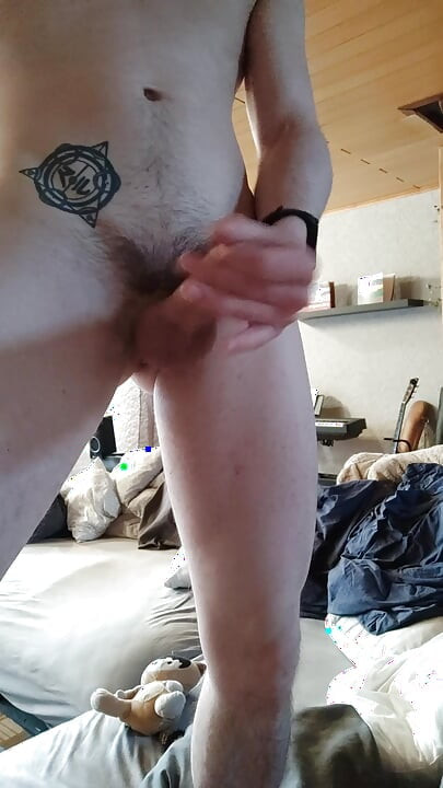 posing jerk off