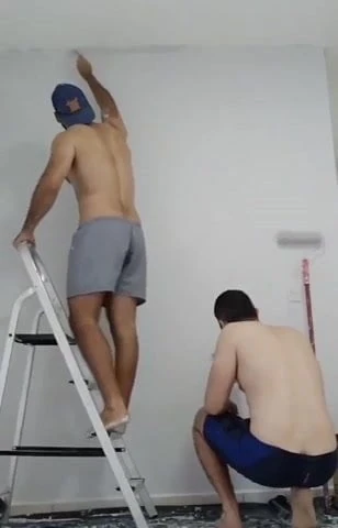 Horny hunks at work