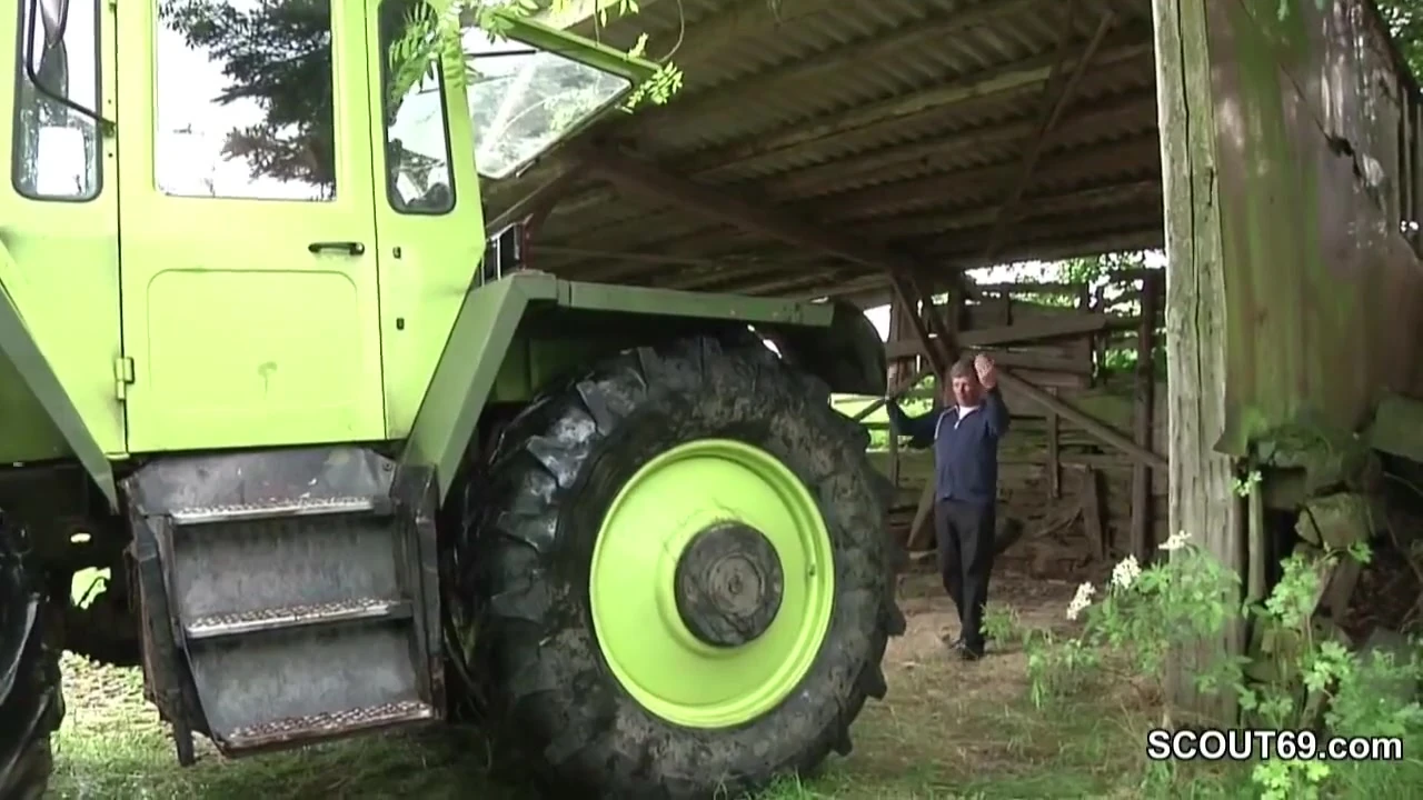 German Milf Mom and StepDad Fuck Outdoor on farm