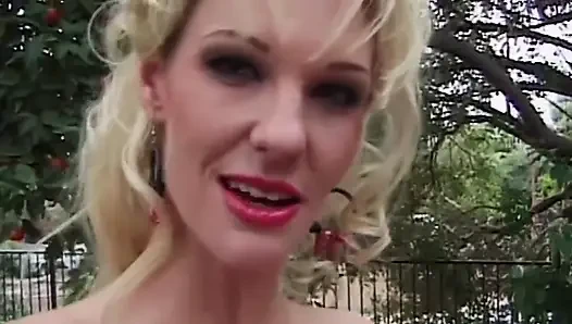 Busty Blonde MILF Worships His Throbbing Cock
