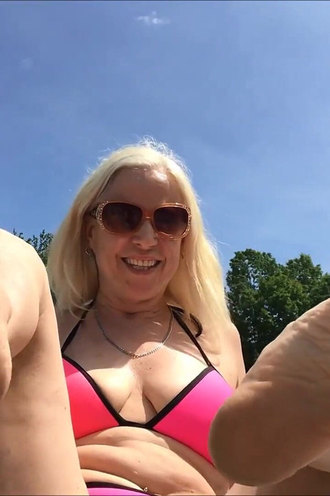 Cum Countdown Poolside Bikini Feet Tease