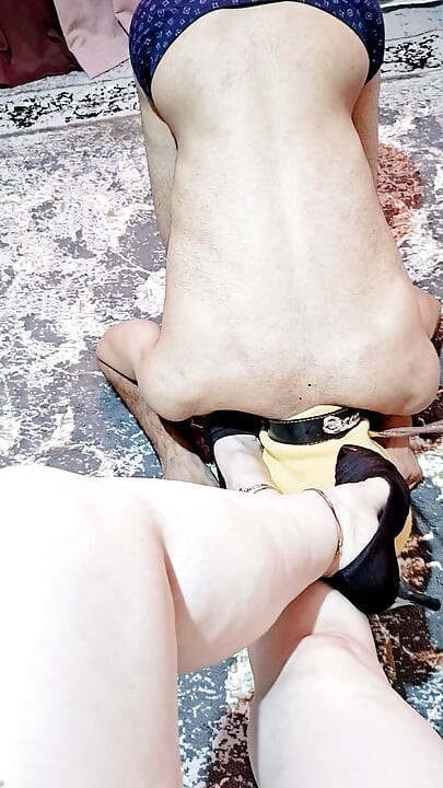 "Mistress Fruit Spit Feeding & Intense Foot Worship  Shoe Kissing BDSM Session Part 4
