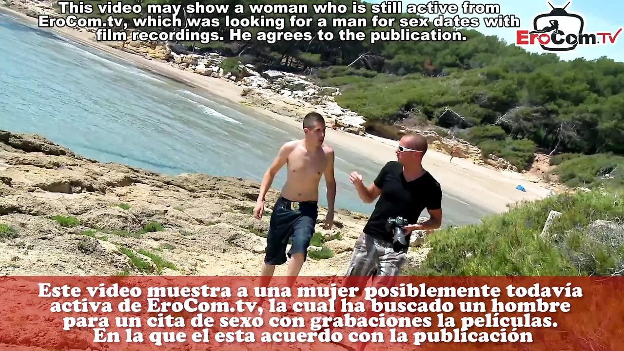 Spanish teenager girls seduced for foursome at the beach