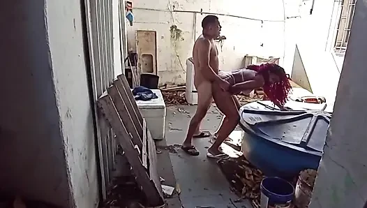 Putting It Hot on the Cleaning Lady in the Backyard