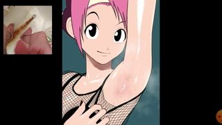 Anime sop - stříkání na dívčí podpaží