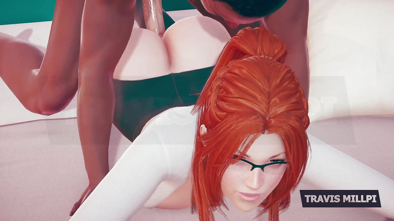 Thicc Redhead Professor Crawls Into Your Office Fantasy Glasses on, Shirt Tight, Attitude Naughty