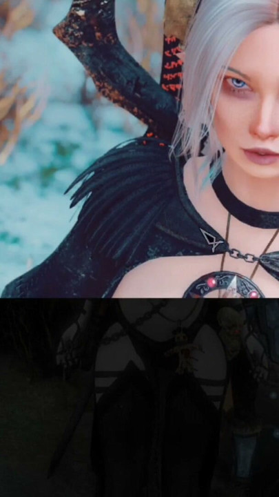 Skyrim B And L Mod — Идёт по дороге и встречает горячую эльфийку | Клип 1