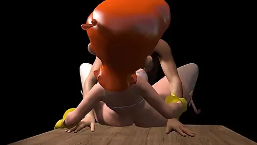 Dexter's Sweet Stepmom Missionary Sex on the Table - Dexter's Lab Parody