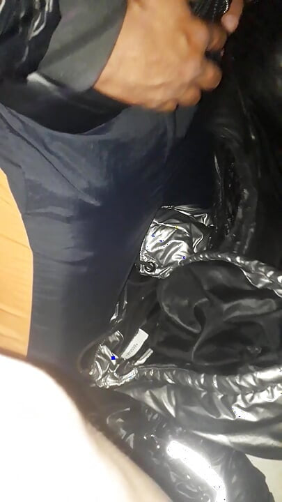 Shiny  Puffer jacket fetish