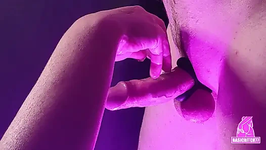 Teasing with ice before cumming hard