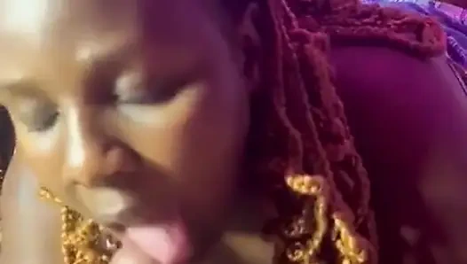 Giving Him Deep Throat Kisses