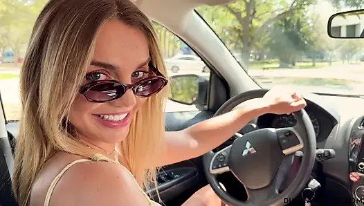 My driver was a crazy blonde MILF