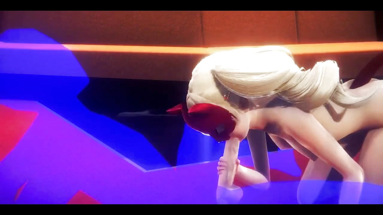 Persona 5 хентай - Энн Такамари дрочит и делает минет - японское азиатское манга, аниме фильм- порно-игра