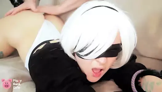 YoRHa No.2 gets captured and face fucked