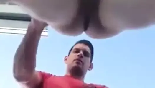 Amateur Gets Bred and Creampied Outdoor by Thick Cock