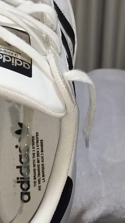 Sex with my wife's sneakers, Adidas Superstar and Nike Air Max Command, cumming inside | Clip 3