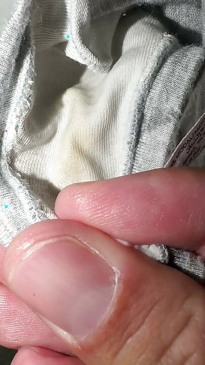 She left her wet panties for me and asked kindly to fill out with cum