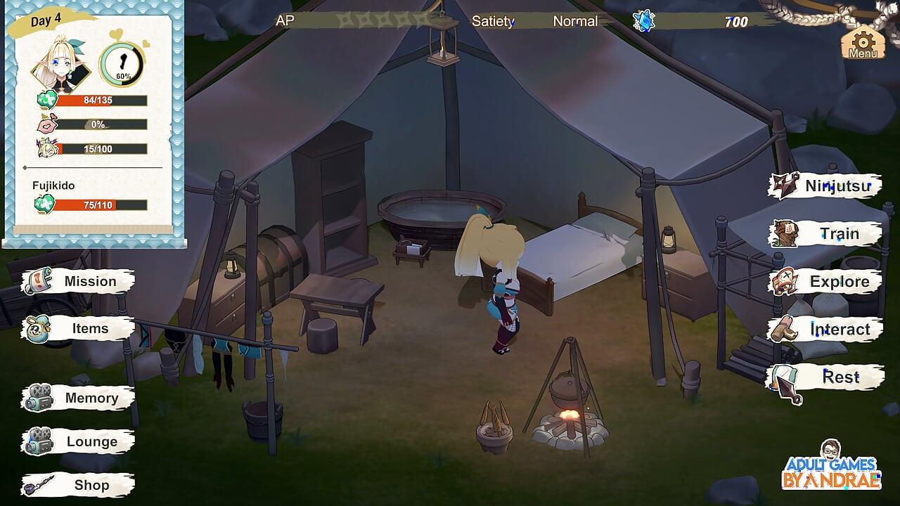 Flee, My Elven Ninja! 3D Gameplay Part 2 - Lizet's Training and Exploration Begins