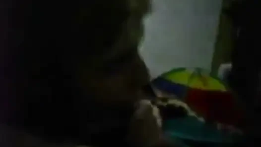 horny cute blonde wife sucks cock and receives cum in mouth