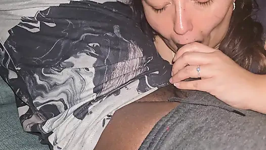 Sucking Stroking BBC Cumming in Mouth Moaning and Groaning