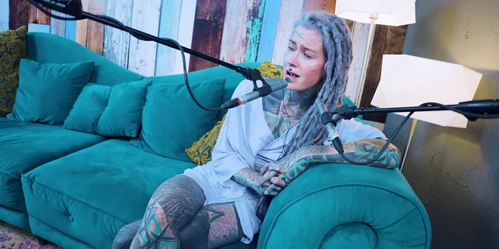I talk about J - Jelousy - ASMR podcast SFW talking goth skinny girl dreadlocks tattoo model inked girl