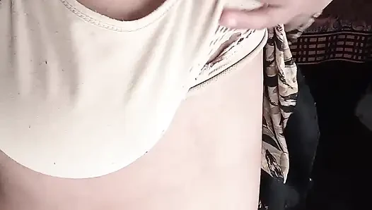 Cute college girl showing boobs and pussy