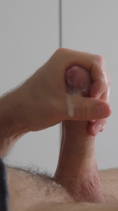 Must-see moment from "Hot dirty horny pervert Bi-curious Guy Jerking off his nice hard cock and hope someone watch him explode"