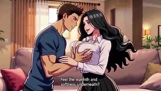 Stepmom teach his stepson how to sequese big natural tits 3D Anime