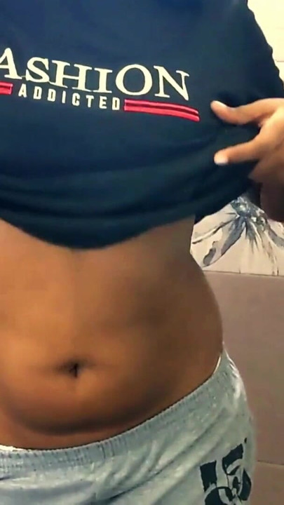 Curvy girl show her body before shower part one | Clip 1