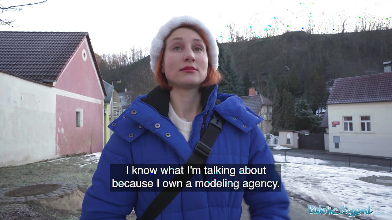 She nervously takes off her clothes in front of a stranger in POV - Public Agent