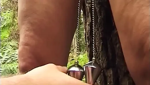 Busty Mature Brunette Teased Deep in Forest