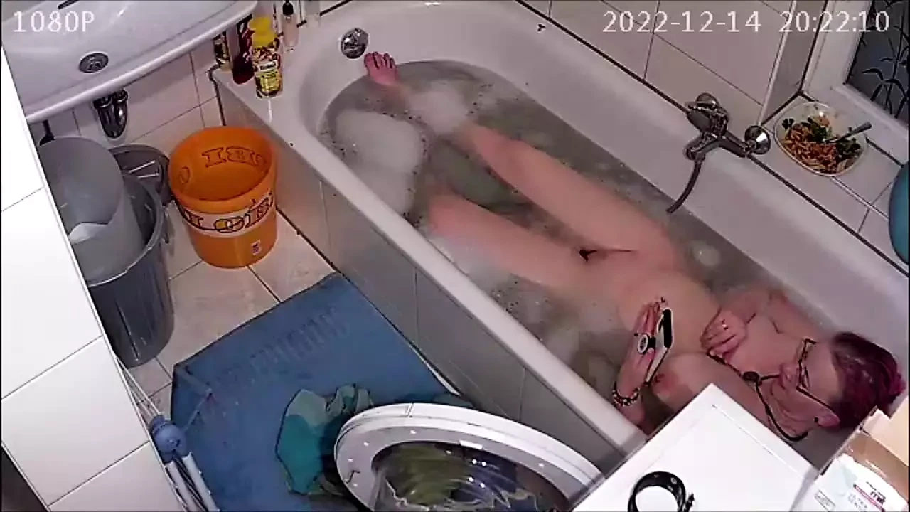 Caught taking a bath (no sound)
