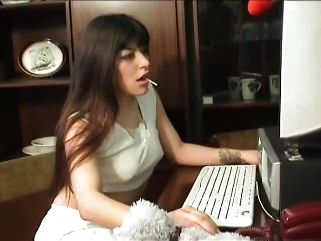 Cute brunette teen blowing mature man's cock before getting pounded