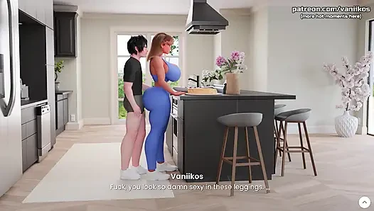 Büyük şişman götlü iri güzel üvey anne büyük memeli orta yaşlı seksi kadın yalnız amını sert ve hızlı sikiyor. Üvey oğul onun içine boşalıyor - malikanede günler