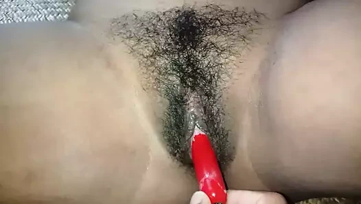 Girl sex with lipstick.