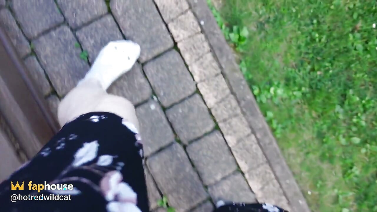 Socks Removal and Walk Barefoot on the Grass