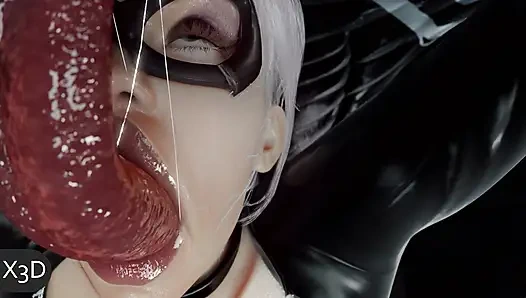 Animasi 3d X Venom si kucing hitam