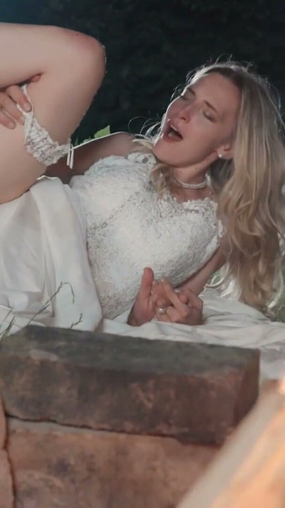 VIP4K. A dark Wedding ritual featuring a beautiful Blonde Bride | Clip 3