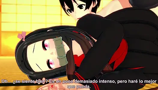 FUCKING NEZUKO'S BEAUTIFUL ASS IN THE ROOM MANY TIMES -hentai