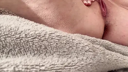 Blonde MILF Lavender Panties Soaked Multiple Squirts Powerful Vibrator