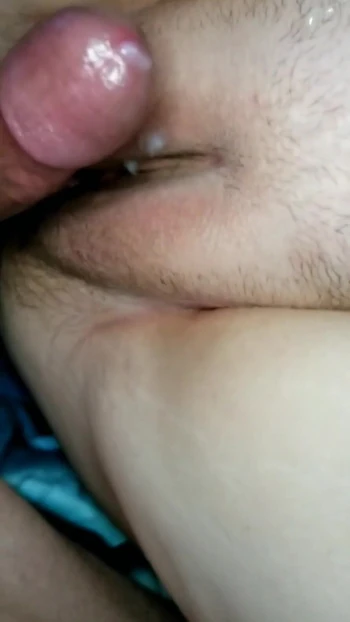 Key moment from "Fucking my wife's wet pussy with cum squirt"