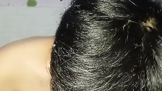 A young girl 18+ having sex with her boyfriend in the living room