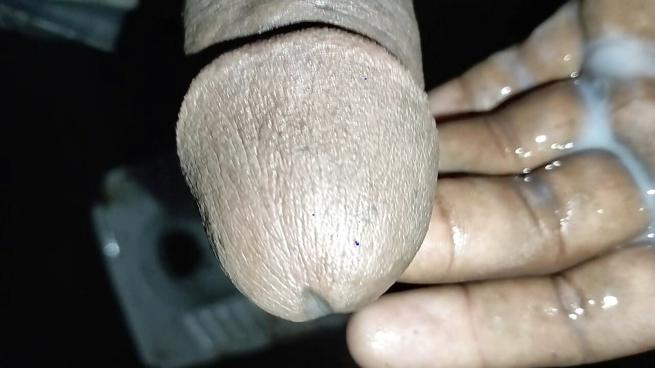 With a fist, I took the semen in my hands and then dropped it down.